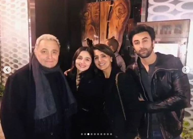 Ranbir Kapoor and Alia Bhatt spend time with Rishi and Neetu Kapoor in ...