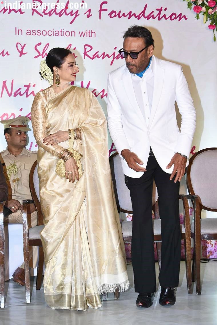 rekha, rekha birthday, happy birthday rekha, hbd rekha, actress rekha, rekha fashion, rekha style, rekha kanjeevaram saris, rekha latest looks, rekha updates, rekha latest pics, rekha saris, rekha traditional wear, rekha amitabh bachchan, rekha latest news, celeb fashion, bollywood fashion, indian express, indian express news