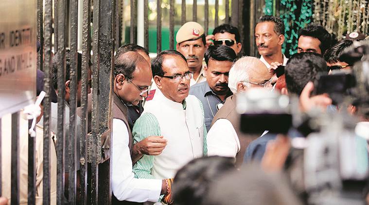 shivraj singh chouhan, Madhya Pradesh elections, election commission, poll code Madhya Pradesh, Madhya Pradesh polls, indian express