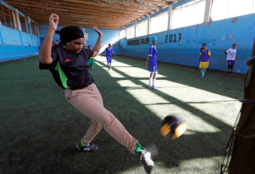 Somalia's first female soccer club score a breakthrough for gender equality