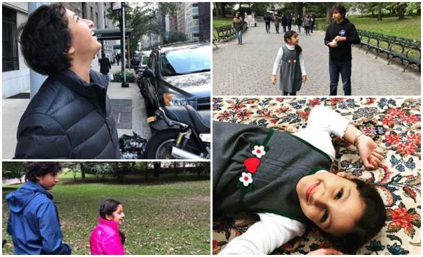 son Gautham Ghattamaneni and daughter Sitara