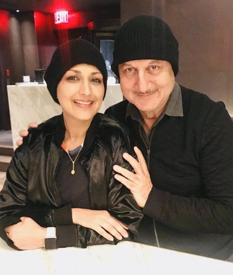 anupam kher, sonali bendre dinner