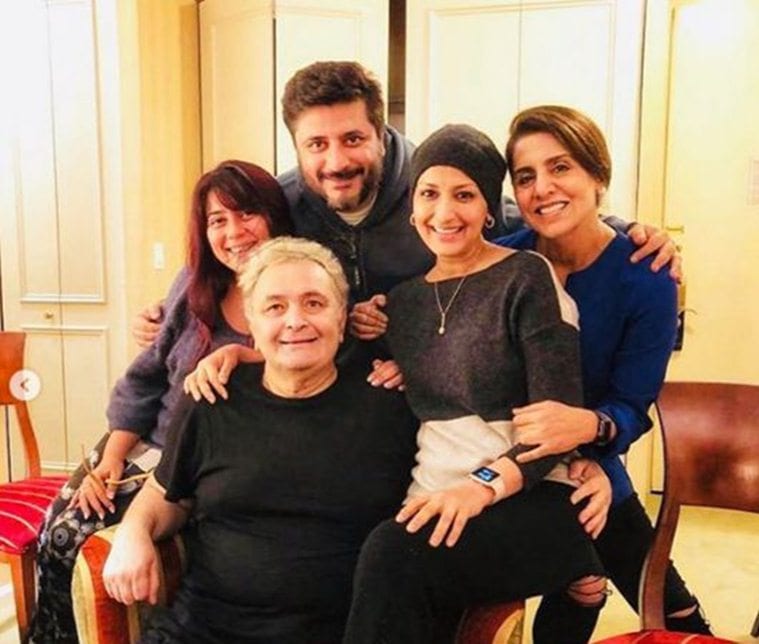 sonali bendre meets rishi kapoor