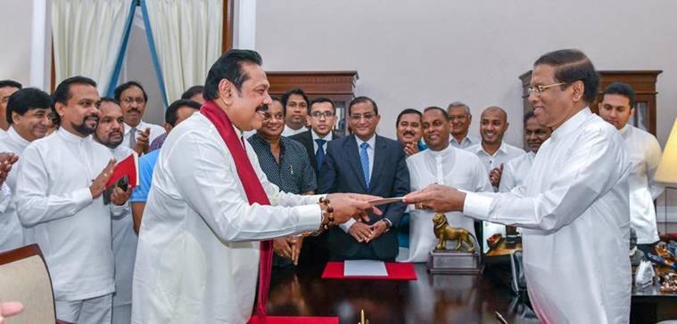   Former Sri Lankan President Mahinda Rajapaksa was sworn in Prime Minister 