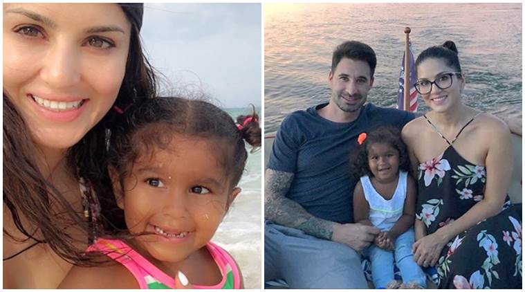 Sunny Leone daughter Nisha Kaur 3rd birthday Mexico family picture