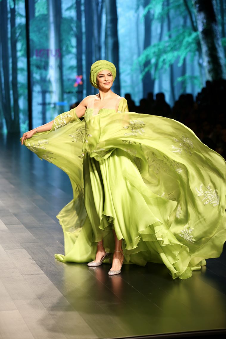 Lotus Make-Up India Fashion Week, Sushmita Sen, Diana Penty, LMIFW 2018, LMIFW Spring/Summer 2019 collection, Vidhi Wadhwani, Bhumika and Jyoti, indian express, indian express news