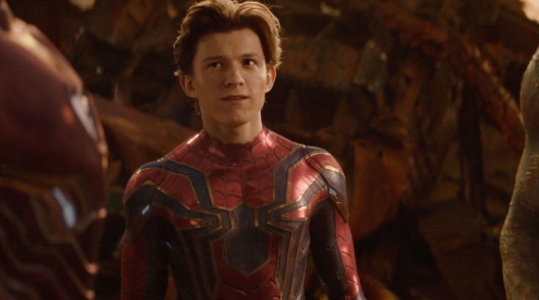 Tom Holland as Peter Parker/Spider-Man in Avengers: Infinity War.