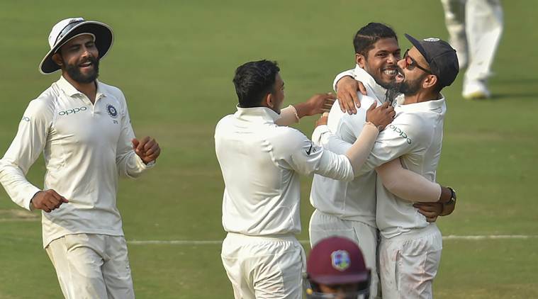 Umesh Yadav is the third Indian pacer to take 10-fer in a home Test match (photo- getty)