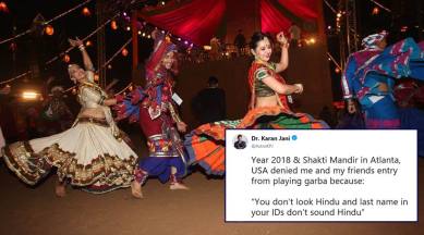 navratri, garba, atlanta garba event denied man, religious discrimation garba event, karan jani denied garba event entry, temple deny entry garba event, viral news, indian express
