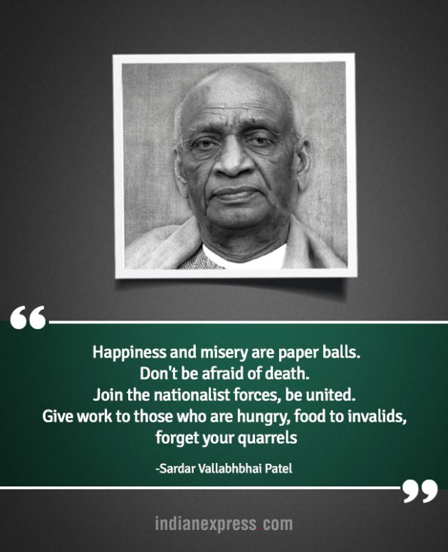 Sardar Vallabhbhai Patel Jayanti 2018: Inspirational quotes by the Iron ...