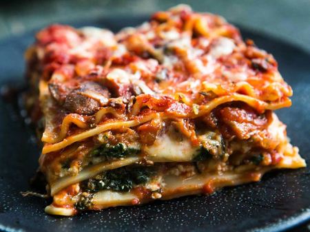 Water chestnut and Mixed Vegetable Flax Seed Lasagna
