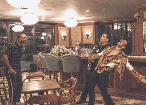will smith with karan johar and ranveer singh photos