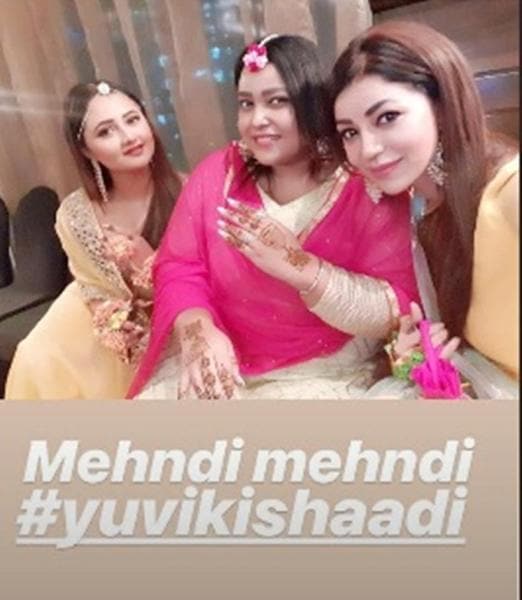 Yuvika and Prince's mehendi ceremony