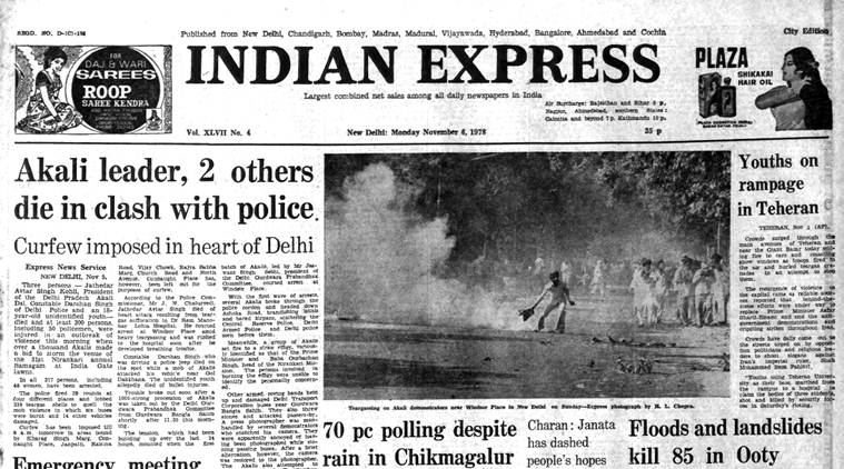 November 6, 1978, Forty Years Ago: Delhi Akali Violence