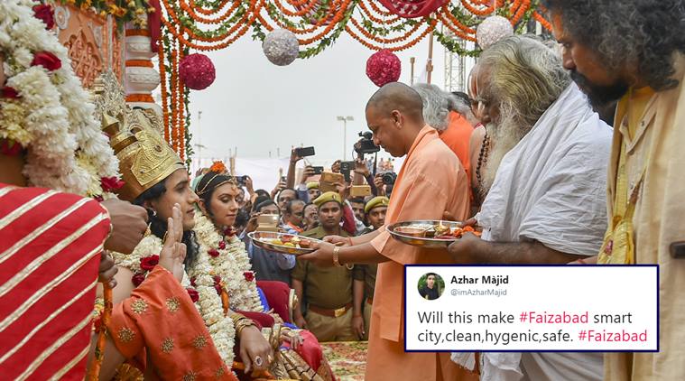 faizabad, ayodhya, yogi adityanath, faizabad name change, uttar pradesh places name change, ayodhya diwali celebrations, ayodhya deepotsav, india news, UP news, indian express
