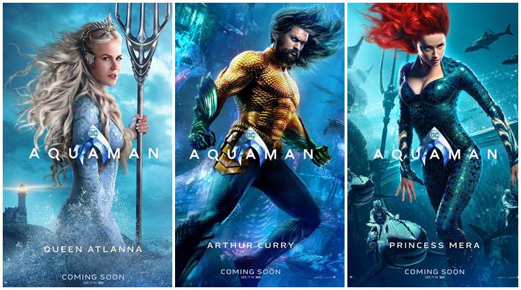 New Aquaman character posters present a colourful DC comic 