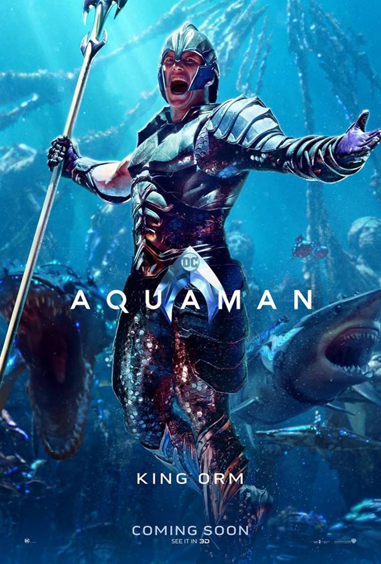 New Aquaman character posters present a colourful DC comic 