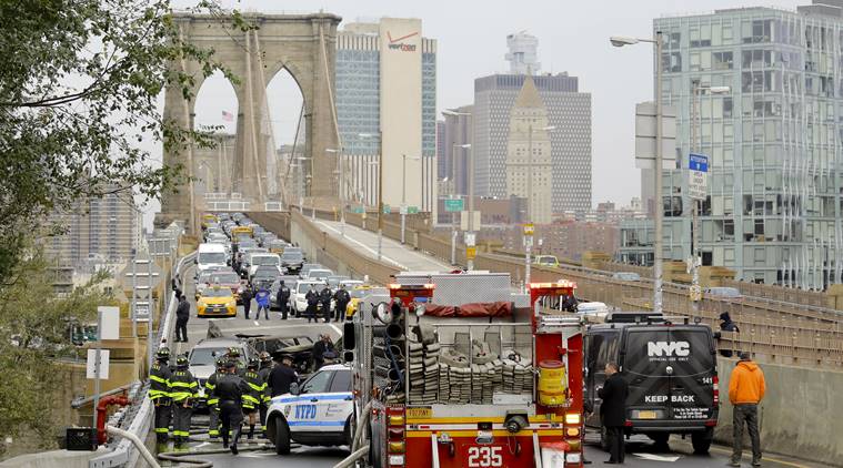 Chain reaction caused fiery crash on Brooklyn Bridge: Police