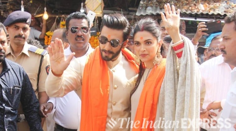 Deepika Padukone and Ranveer Singh Siddhivinayak visit
