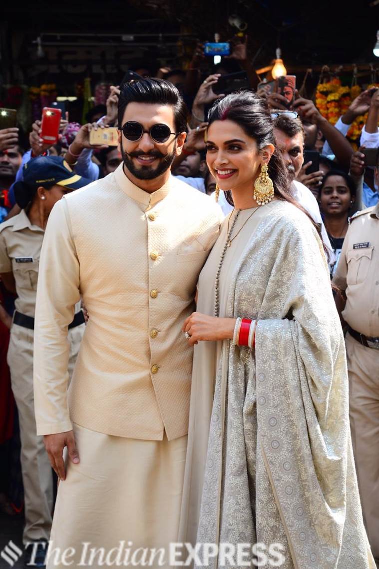 Deepika Padukone, Ranveer Singh Siddhivinayak visit photos