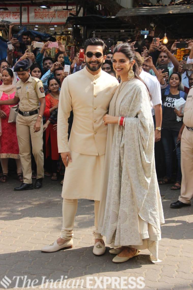 Deepika Padukone, Ranveer Singh Siddhivinayak visit photos