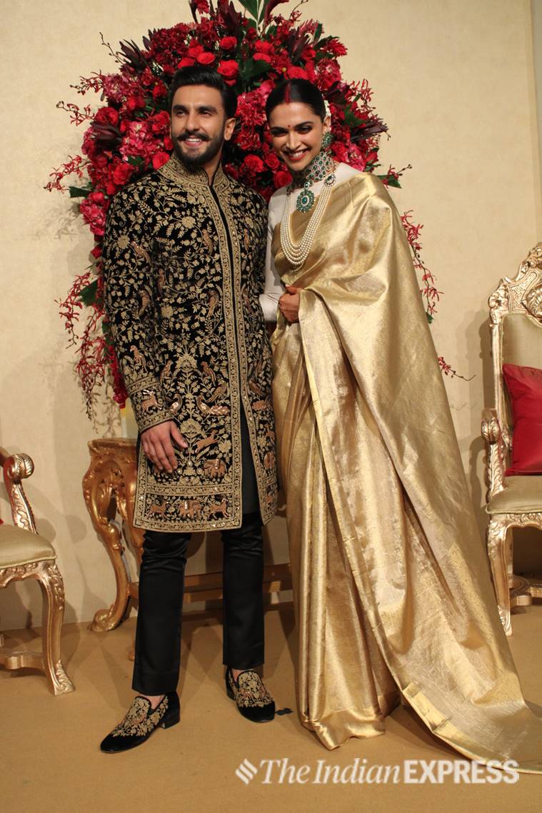 Deepika Padukone Ranveer Singh Reception Styled By Sabyasachi The Couple Exudes Royalty In