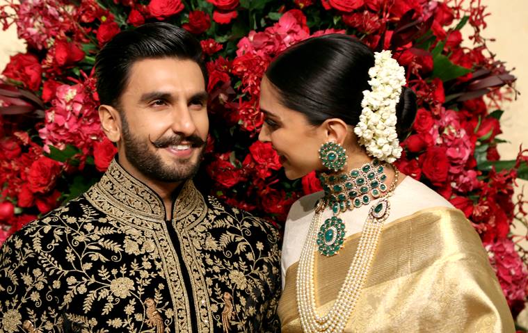 Deepika Padukone-Ranveer Singh reception: Styled by Sabyasachi, the couple  exudes royalty in Angadi Galleria sari and Rohit Bal sherwani