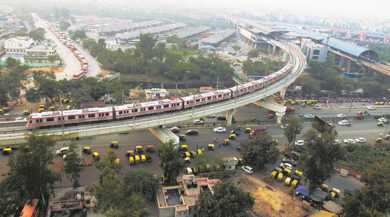delhi metro, delhi metro train, pink line, magenta line, yellow line, dmrc, london, beijing, shanghai, delhi news, indian express news