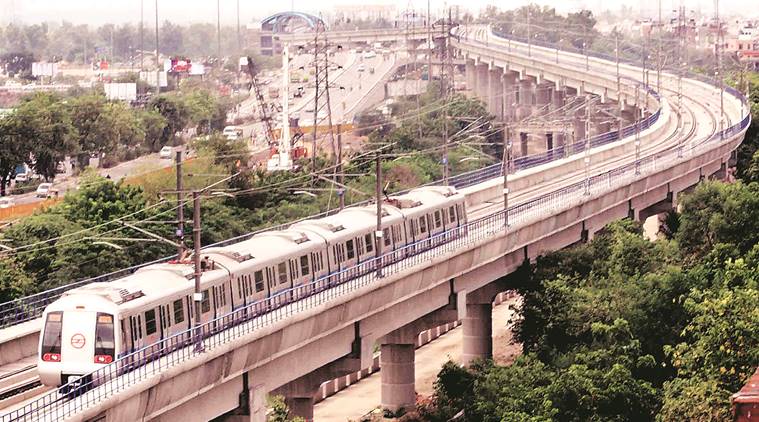 delhi metro, noida, greater noida, aqua line, noida city centre, noida electronic city, delhi metro blue line, dmrc, indian express news
