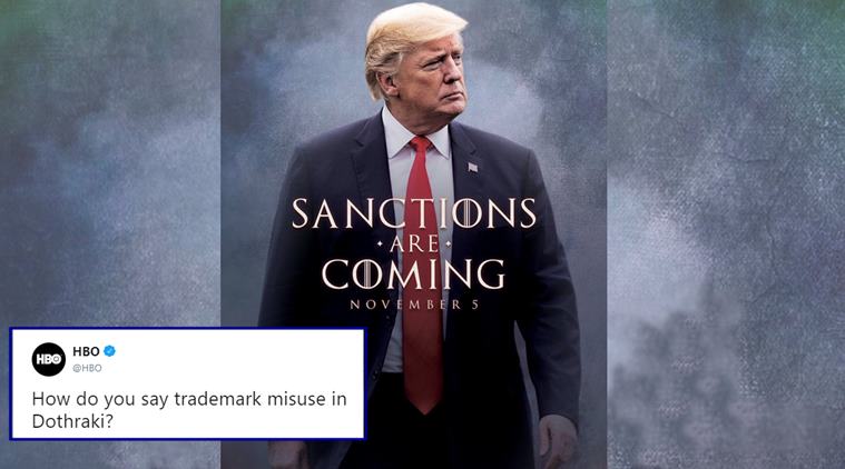 Donald Trump uses GOT-inspired photo on Iran sanction, leaves HBO, cast