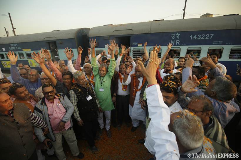 Aboard the Ramayana Express, there are Bhajans, chants of Jai Shri Ram and more