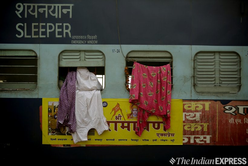 Aboard the Ramayana Express, there are Bhajans, chants of Jai Shri Ram and more