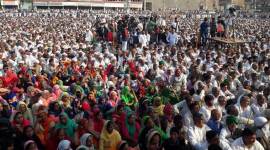 The crowd at the Jind rally on Saturday. (Express photo)