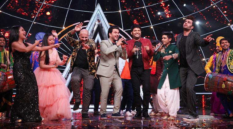 Kapil Sharma on the sets of Indian Idol 10