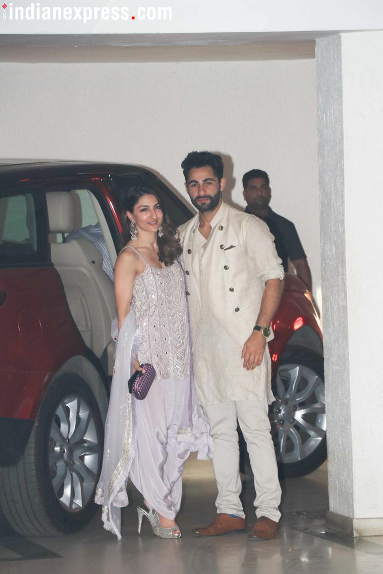 soha ali khan diwali party photos 