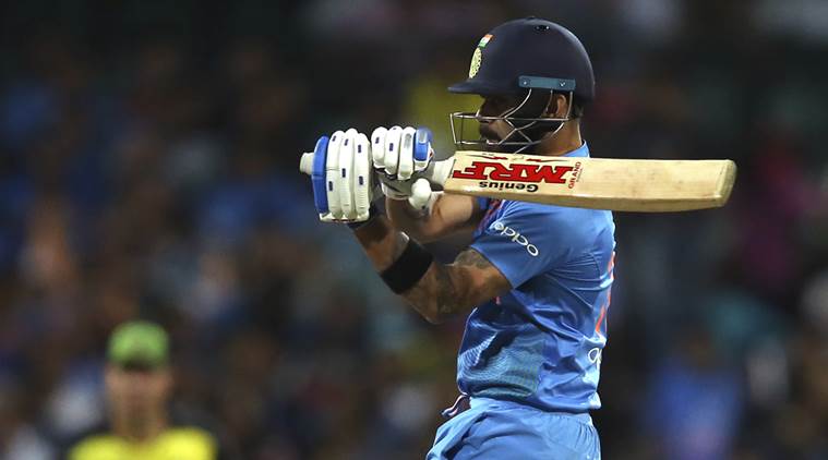 Virat Kohli played 61 runs unbeaten knock in the third T20I against Australia (photo - getty)