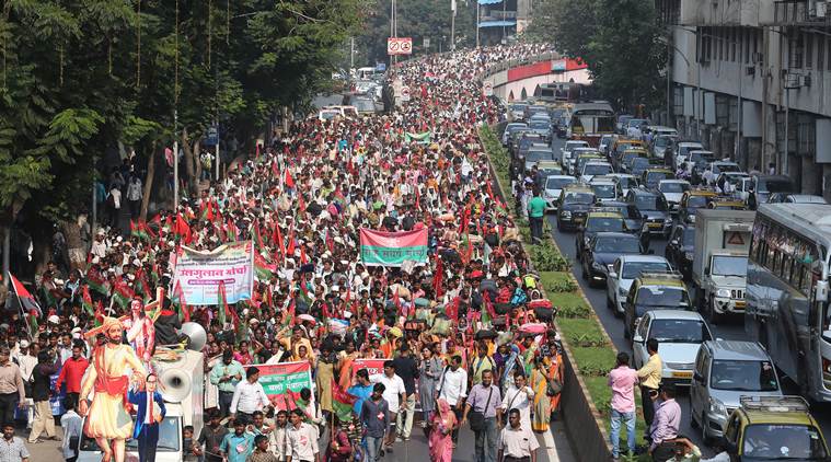   Farmers walk, farmers demonstrate, farmers protest. 