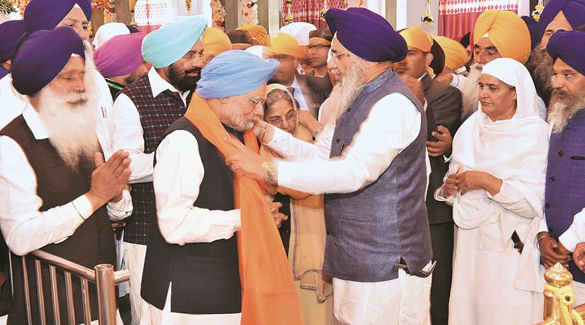 Manmohan Singh, former Prime Minister manmohan Singh, Chief Minister Captain Amarinder Singh, Amarinder Singh, 550th birth anniversary of Guru Nanak Dev, V P Singh Badnore, Ber Sahib gurdwara, Dera Baba Nanak, Batala, Indian Express 