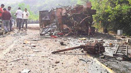 Chhattisgarh: 6 injured as Maoists blow up truck ferrying security men after poll duty
