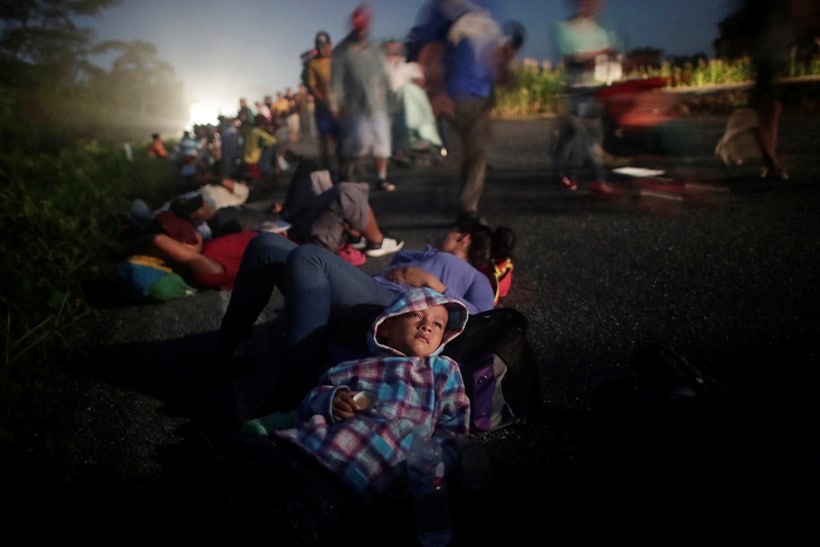 A day in the life of the migrant caravan in Mexico