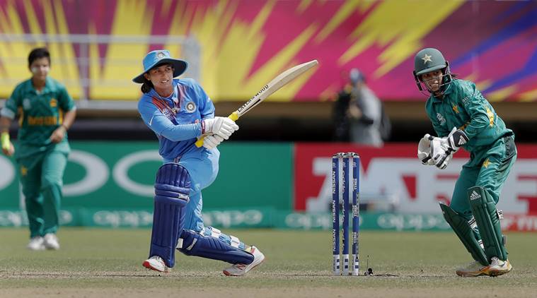 India's Mithali Raj plays a shot during Women's World T20 cricket match against Pakistan at Providence