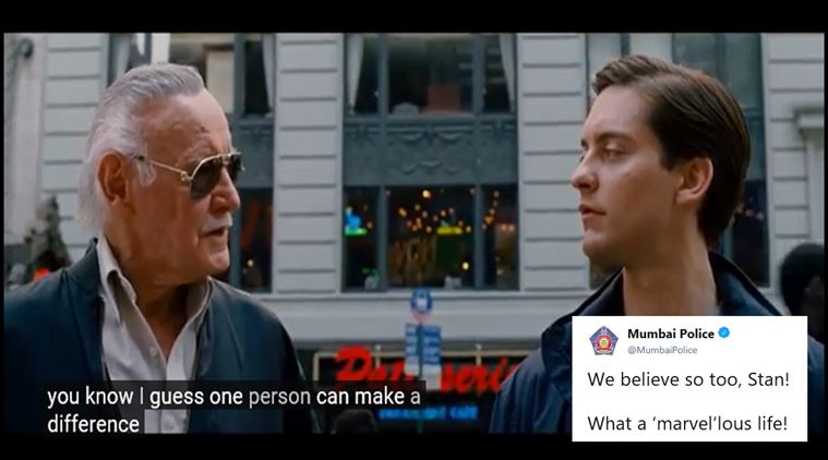 Mumbai Police's poignant tribute to Stan Lee is winning hearts online |  Trending News,The Indian Express