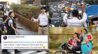 thank u next, mumbai police, thank u next memes, ariana grande, mumbai police thank u next meme, indian thank you next memes, desi thank you next memes, viral memes, indian express, viral news,