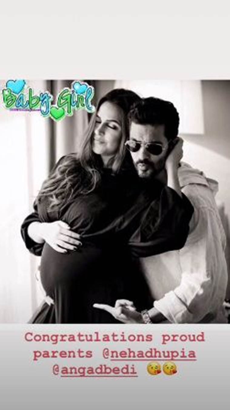 neha dhupia and angad bedi baby