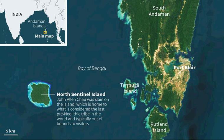 north sentinel island map