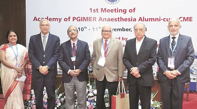 PGI Chandigarh, PGIMER, Anaesthesia department at PGI, I C Pathak, former director, PGI, Professor Jagat Ram, director, PGI, PGIMER anaesthesia alumni meet, Indian Express 