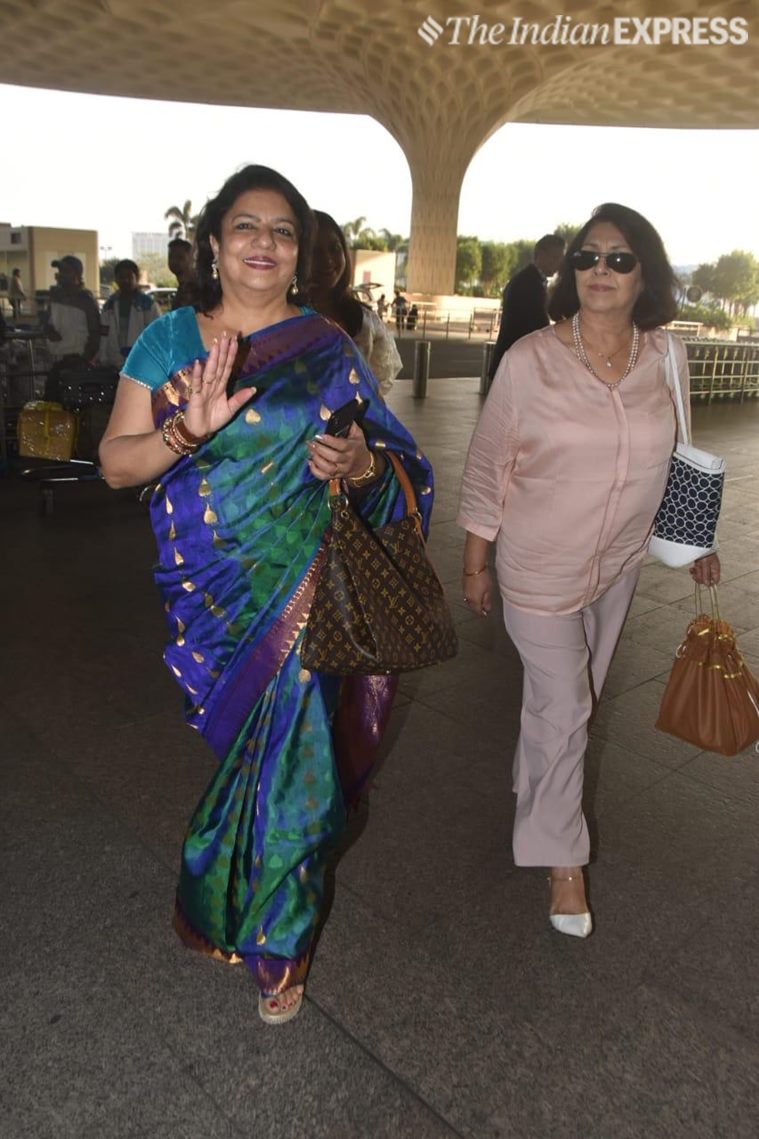 priyanka's mother madhu chopra leaves for jodhpur wedding