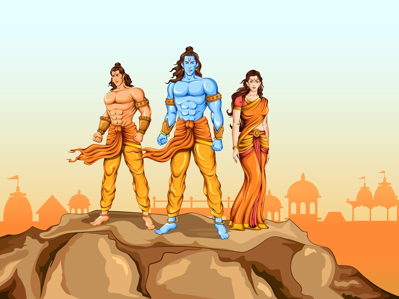 The story of Diwali: Rama, Sita and Lakshmana return to Ayodhya