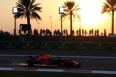 Red Bull driver Daniel Ricciardo at the Yas Marina Circuit in Abu Dhabi