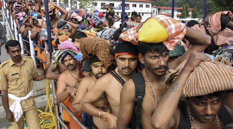 Sabarimala temple, sabarimala visit, sabarimala row, trouble in sabarimala, people detained from sabarimala, indian express